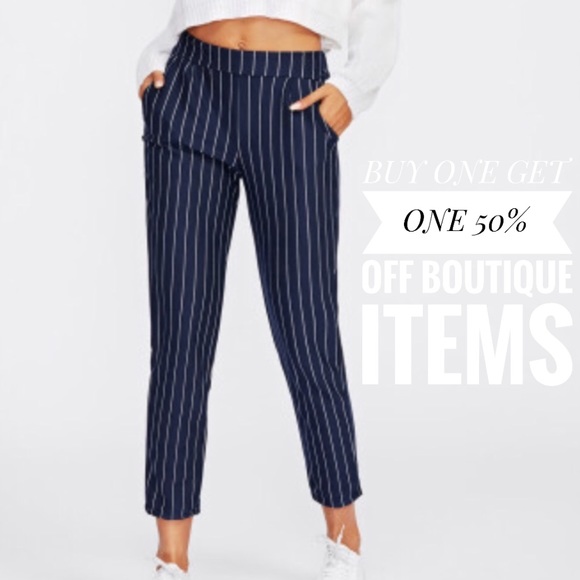 Pants - 🌼LAST CHANCE Pinstripe Crop Ankle Dress Pants